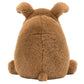 The Jellycat Derreck Dog plush toy features a round, fluffy body, visible ears, and a small tail, shown from the back.