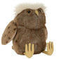 Jellycat Tawoola Owl plush toy features brown fur, a white tufted head, and yellow beak and feet—perfect for gifting and display.