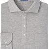 Peter Millar Ramble Long-Sleeve Cotton Cashmere Polo - Gale Grey