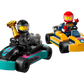 Product Name: LEGO® Go-Karts & Race Drivers

Brand Name: Legos - Toyhouse

Description: Experience the thrill of racing with the LEGO® Go-Karts & Race Drivers set. This set features two cheerful figures in vibrant racing karts: one in sleek black, equipped with a helmet and holding a winner’s trophy, and the other adorned in dynamic yellow and blue colors with a red helmet.