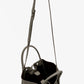 Proenza Schouler Small Ruched Soft Pebbled Calf Tote in gray leather with a sculptural silhouette, adjustable shoulder strap, and ruched drawstring open top, shown against a plain white background.