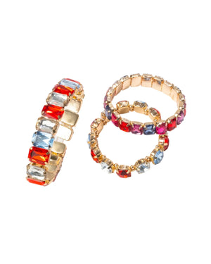 The Happy Hour Bracelet Set by Super Smalls features bold, colorful designs perfect for kids’ jewelry or anyone who loves standout accessories, all beautifully displayed against a white background.