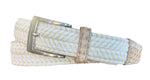 W. Kleinberg Men's Solid Stretch Belt with Croc Tabs by W. Kleinberg, isolated on a white background.