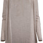 A cozy HIVE Cashmere Long Cardigan in sustainable beige.