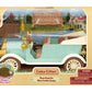 A boxed Calico Critters Classic Family Car, featuring toy car accessories and seating for up to 10 figures. Suitable for ages 3 and up. Warning labels are displayed in the bottom right corner.