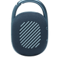The JBL Clip 4 Waterproof Bluetooth Speaker is a compact, portable device with a woven design and built-in carabiner for easy attachment. Its waterproof feature lets you enjoy music anywhere, in any weather.