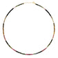 The Jia Jia Birthstone Necklace by Jia Jia is a stunning piece, showcasing a circular arrangement of multicolored round beads and semi-precious gemstones on a white background.