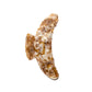 The Jumbo Heirloom Claw by Machete, crafted from premium Italian acetate in a brown and beige marbled design, is displayed against a white background. This large hair claw clip is perfect for securing thick hair with both style and ease.