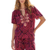Elena Top - Ornamental Tapestry Mulberry