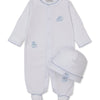 Baby Sweet Sheep Footie with Hat Set - White/Lt. Blue