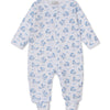Baby Whale Pods Zip Footie - Blue