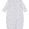 Baby Springtime Bunny Fun Convertible Gown - Lt. Blue
