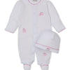 Baby Sweet Sheep Footie with Hat Set - White/Pink