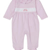 Baby Premier Springtime Bunny Fun Hand Emb. Footie - Pink