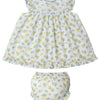 Baby Girls' Woven Dress Set - Lemon Blossoms
