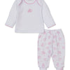 Baby Sweet Sheep Footed Pant Set - Pink