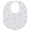 Springtime Bunny Fun Bib - Silver