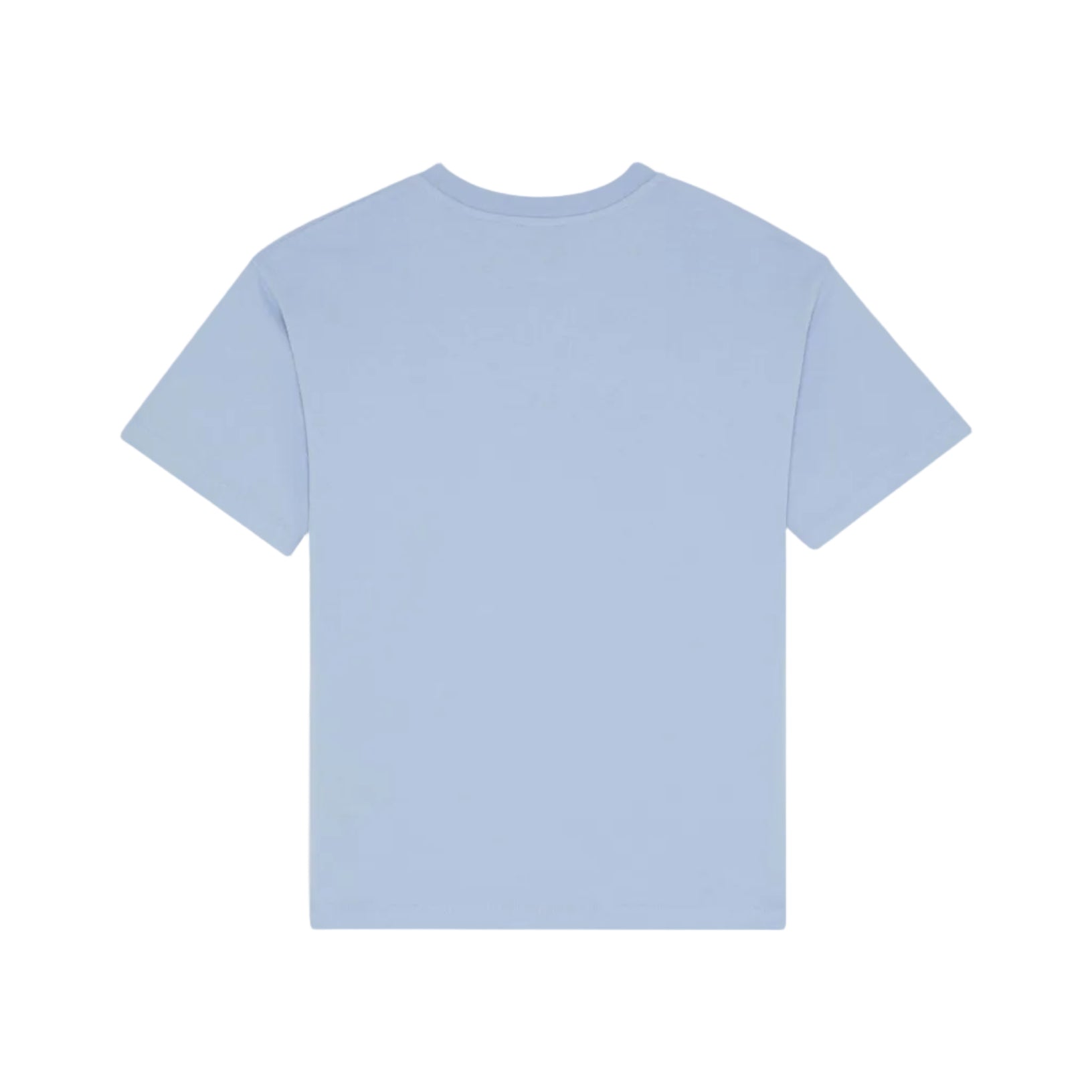 The Boys' Fish Tee by Vilebrequin is an oversized, light blue organic cotton shirt with a relaxed cut, displayed from the back against a white background.