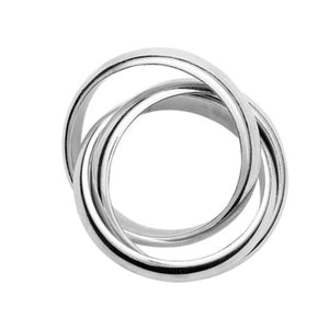 Three intertwined LIÉ STUDIO Sofie Rings on a white background.