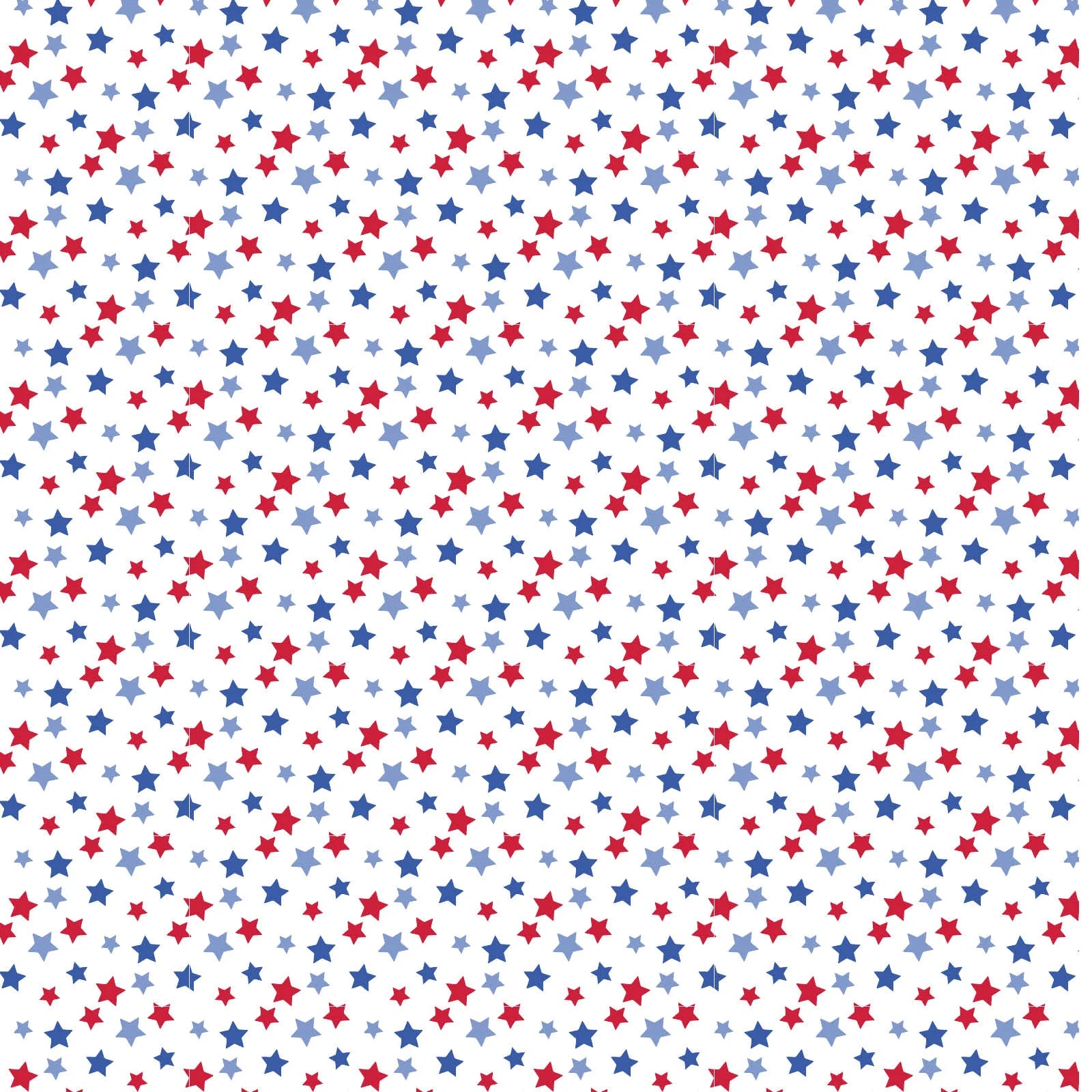 The Boys' Charles Short Set by Lila & Hayes features a seamless pattern of small red and blue stars on white, ideal for boys’ pocket t-shirts or play shorts made from soft Pima cotton.