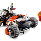 The LEGO® Technic™ Surface Space Loader from Legos - Toyhouse features a detailed rover model with large wheels, presented in an orange, black, and white color scheme, accompanied by a small orange companion piece—ideal for interplanetary exploration.