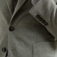 Peter Millar Barclay Knit Soft Jacket in olive green with a textured weave, two dark front buttons, and four small cuff buttons.