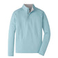 The Stealth Performance Quarter-Zip by Peter Millar is a light blue, lightweight pullover with a standing collar, featuring four-way stretch and UPF 50+ sun protection, shown on a plain white background.