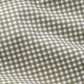 Close-up of a sage green and white gingham Peter Millar Excursionist Flex Gingham Sport Shirt.