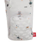 A close-up of Magnetic Me’s Boys' Love You a Bot Modal Convertible Coverall, featuring a robot and gears print, pocket, magnetic closures, and a small red side tag.