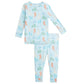 The Magnetic Me Baby and Kids' Party Animals Glow in the Dark Modal Magnetic PJ Set features long sleeves, pants, and a fun party animal print. Made from soft modal fabric with magnetic closures for easy dressing and extra comfort.