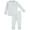 Baby and Kids' Stripe Organic Cotton PJ Set - Blue
