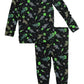 Magnetic Me Baby Boys’ and Boys’ Astroceratops Modal Long Sleeve Pajama Set features a dino and space print on black for easy, comfortable dressing.