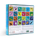Back of the Sharks & Friends Shiny Memory Matching Game by Eeboo shows 24 sea animal cards, each with species names and fun facts. Educational game details and Eeboo company info appear at the bottom.