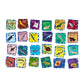 Eeboo’s Sharks & Friends Shiny Memory Matching Game includes 24 illustrated square cards featuring various sharks and rays, each labeled with its name, for a fun and educational memory game.