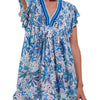 Poupette St Barth Sasha Mini Dress - Blue Savana