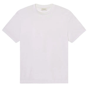 The Frame Light Cotton Tee, a short-sleeved lightweight Supima cotton crewneck, is laid flat against a white background.