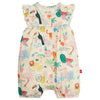 Baby Girls' Modal Ruffle Sleeve Romper - Wanderlust Wildlife