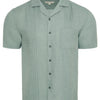 Linen Pintuck Camp Shirt - Soft Olive