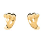 A pair of Lie Studio Magda Earrings in gold, showcasing fan-shaped hoops with a polished finish and vintage silhouettes, displayed on a white background.