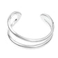 The Maggie Bracelet by Lie Studio is a 925 sterling silver open cuff with a double band design, shown on a white background.