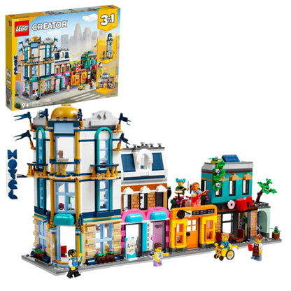 The LEGO® Creator 3-in-1 Downtown Noodle Shop set, featuring a modular building, diverse minifigures, and a display box showcasing various build options, is the ideal enhancement to your LEGO® Creator Main Street collection. This versatile building toy from Legos - Toyhouse provides boundless creative opportunities and fun.