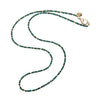Double Wrap Beaded Necklace - Diamond Cut in Malachite & Gold
