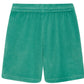 Love Brand & Co. Holmes Terry Short in plain teal with an elastic waistband, displayed against a white background.