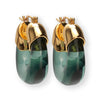 Organic Mini Gold Hoops - Forest