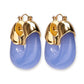 Lizzie Fortunato Organic Mini Gold Hoops—glossy, gold-plated brass earrings—are shown on a white background.