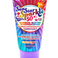 A tube of Sunshine Glitter Sea Star Sparkle SPF 50 Sunscreen with rainbow glitter. The packaging highlights eco-friendly biodegradable glitter for a shimmering effect, UVA/UVB protection, water resistance, and reef-safe, no animal testing attributes.