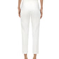 A woman is seen from the back wearing the Adam Lippes Kit Pant with a white sleeveless top and high-heeled shoes, creating a sleek, modern silhouette against a plain background.