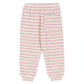 Konges Slojd Baby Girls' and Girls' Itty Sweat Pants feature pink, purple, and yellow horizontal stripes, an elastic waistband and cuffs, plus a single back patch pocket.