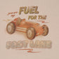 This beige Konges Slojd Baby Boys’ and Boys’ Lou Sweat Shirt features a vintage red race car and the phrase "You are my fuel for the fast lane" printed above and below.