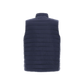 The Herno Quilted Reversible Vest in navy blue features injected down padding and is displayed from the back against a plain white background.